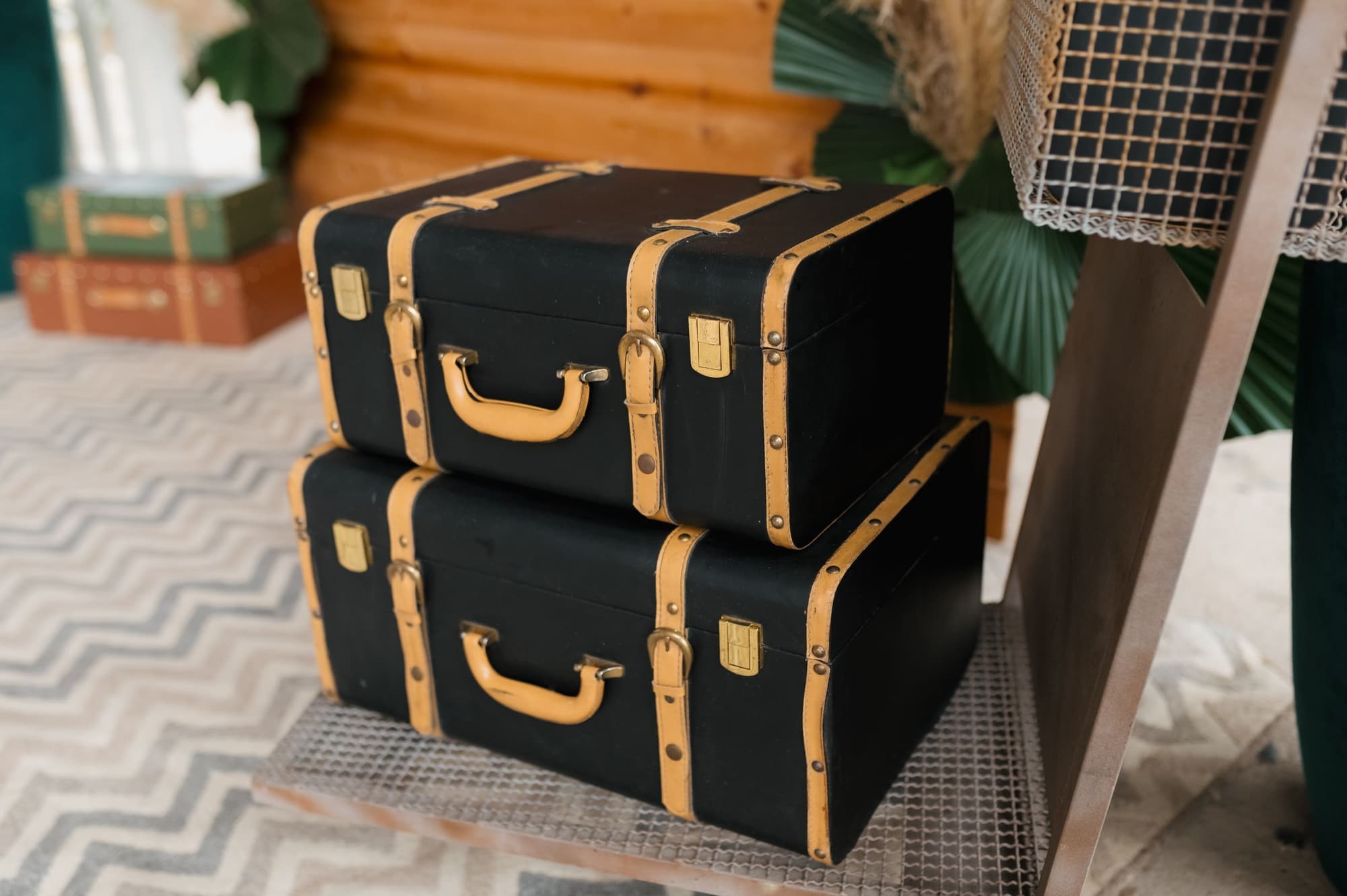 Two vintage suitcases