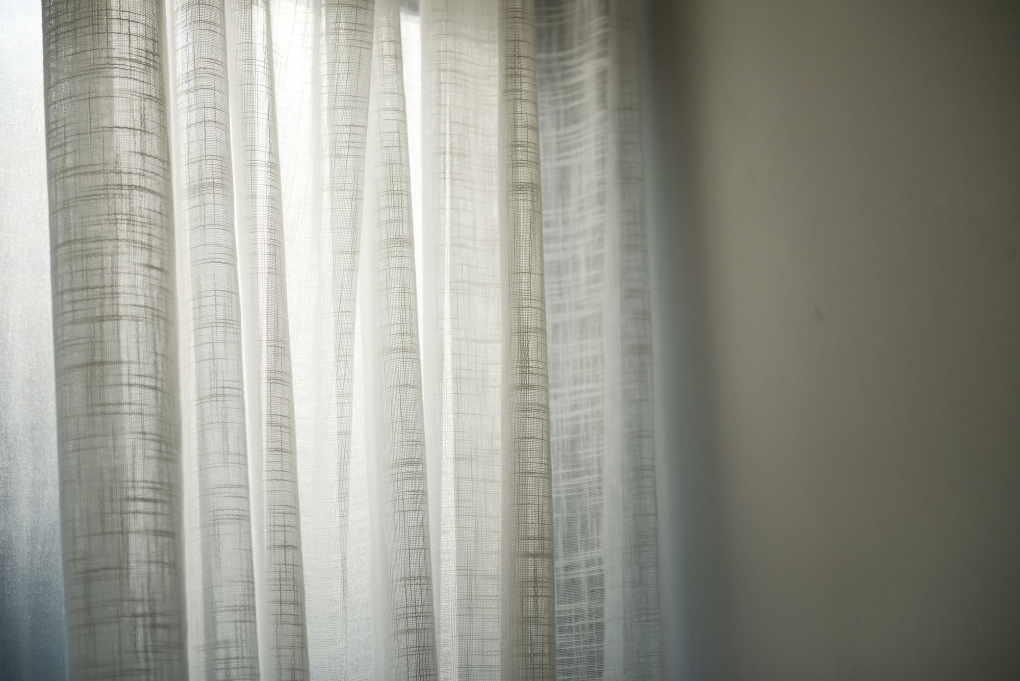 Soft light through a sheer curtain